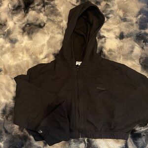 Gymshark Charcoal Cropped Zip-Up Jacket